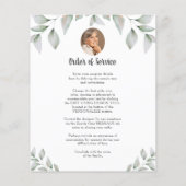 Memorial Programme Heart Shaped Photo Budget (Achterkant)