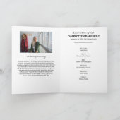 Memorial Programme Paarse fotobloemen Programma (Binnen)