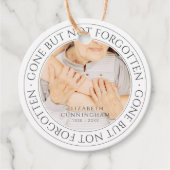 Memorial Quote Classic Elegant Chic Photo Keepomwi Bedankjes Labels (Voorkant)