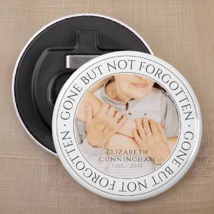 Memorial Quote Classic Elegant Chic Photo Keepomwi Button Flesopener