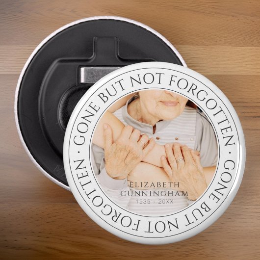 Memorial Quote Classic Elegant Chic Photo Keepomwi Button Flesopener