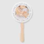 Memorial Quote Classic Elegant Chic Photo Keepomwi Handwaaier (Voorkant)