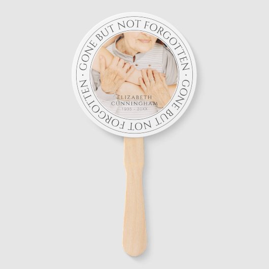 Memorial Quote Classic Elegant Chic Photo Keepomwi Handwaaier (Voorkant)