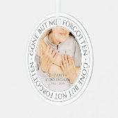 Memorial Quote Classic Elegant Chic Photo Keepomwi Metalen Ornament (Voorkant links)