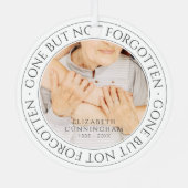 Memorial Quote Classic Elegant Chic Photo Keepomwi Metalen Ornament (Achterkant)