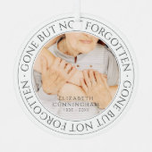 Memorial Quote Classic Elegant Chic Photo Keepomwi Metalen Ornament (Voorkant)