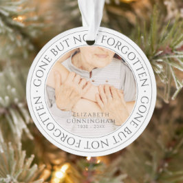 Memorial Quote Classic Elegant Chic Photo Keepomwi Ornament