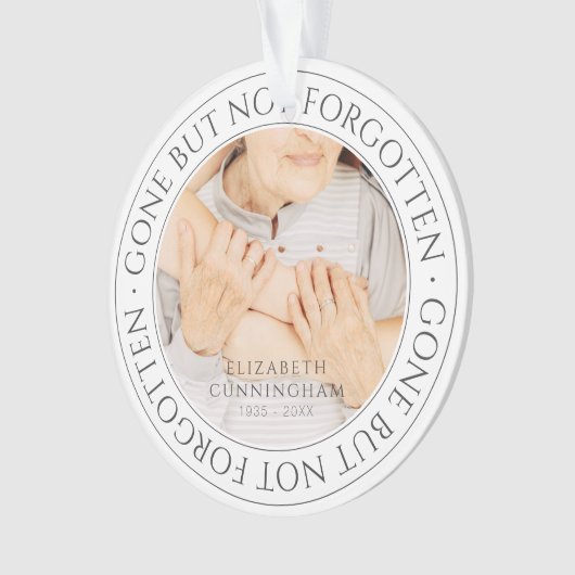 Memorial Quote Classic Elegant Chic Photo Keepomwi Ornament (voorkant)
