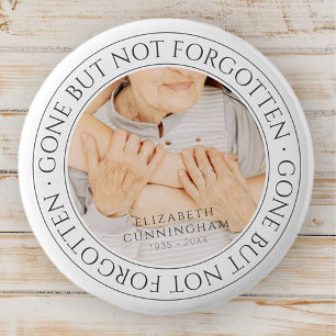 Memorial Quote Classic Elegant Chic Photo Keepomwi Ronde Button 5,7 Cm