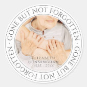 Memorial Quote Classic Elegant Chic Photo Keepomwi Ronde Sticker (Voorkant)