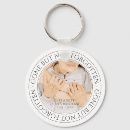 Memorial Quote Classic Elegant Chic Photo Keepomwi Sleutelhanger