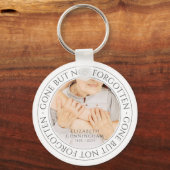 Memorial Quote Classic Elegant Chic Photo Keepomwi Sleutelhanger (Voorkant)