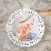 Memorial Quote Modern Elegant Custom Photo Sleutelhanger