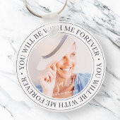 Memorial Quote Modern Elegant Custom Photo Sleutelhanger