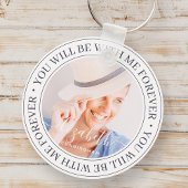 Memorial Quote Modern Elegant Custom Photo Sleutelhanger