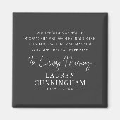 Memorial Quote Modern Elegant Simple Chic Magneet (Voorkant)