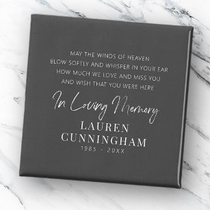 Memorial Quote Modern Elegant Simple Chic Magneet