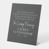Memorial Quote Modern Elegant Simple Chic Reclamebord Met Voetstuk (Voorkant)
