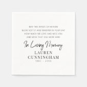 Memorial Quote Modern Elegant Simple Chic Servet (Voorkant)