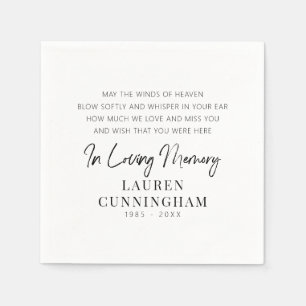 Memorial Quote Modern Elegant Simple Chic Servet