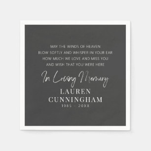 Memorial Quote Modern Elegant Simple Chic Servet