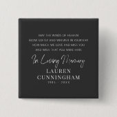 Memorial Quote Modern Elegant Simple Chic Vierkante Button 5,1 Cm (Voorkant)