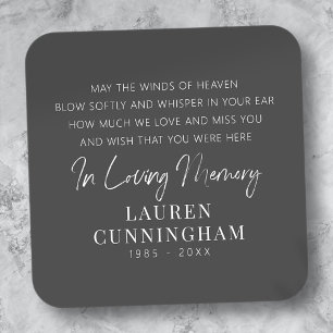 Memorial Quote Modern Elegant Simple Chic Vierkante Sticker