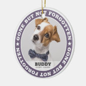 Memorial Quote Modern Pet Foto Sympathie Keepslag Keramisch Ornament (Links)