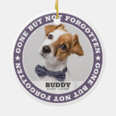 Memorial Quote Modern Pet Foto Sympathie Keepslag Keramisch Ornament (Achterkant)