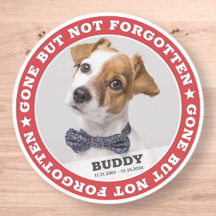 Memorial Quote Modern Pet Foto Sympathie Ronde Sticker