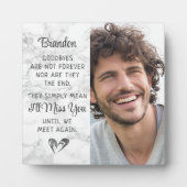 Memorial Quote Photo Herembrance Keepomwille Marbl Fotoplaat (Voorkant)