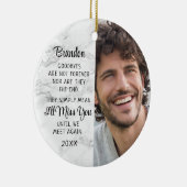 Memorial Quote Photo Herembrance Keepomwille Marbl Keramisch Ornament (Rechts)