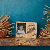 Memorial quote voor mam Custom Photo and name Fotoplaat (Zijkant)