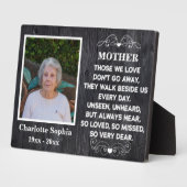 Memorial quote voor mam Custom Photo and name Fotoplaat (Zijkant)