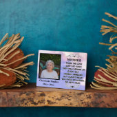 Memorial quote voor mam Custom Photo and name Fotoplaat (Zijkant)