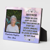 Memorial quote voor mam Custom Photo and name Fotoplaat (Zijkant)