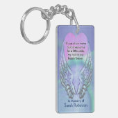 Memorial | Rainbow Heart Angel Wings Sleutelhanger (Voorkant Links)
