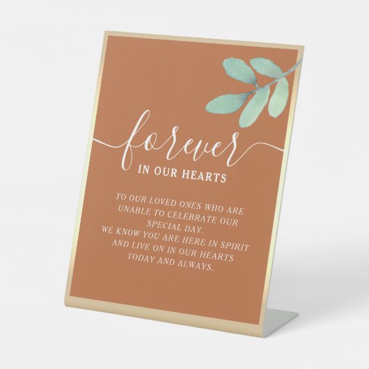 Memorial Reclamebord Met Voetstuk (Voorkant)