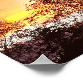 Memorial Red Sunset met bomen | Foto van overleden Poster (Hoek)