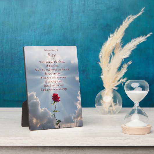 Memorial Remembrance Tribute Aangepaste naam Spiri Fotoplaat (Zijkant)