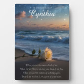 Memorial Remembrance Tribute Custom Name Beach Fotoplaat (voorkant)