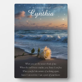 Memorial Remembrance Tribute Custom Name Beach Fotoplaat