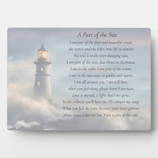 Memorial Remembrance Tribute Nautical Ocean Spirit Fotoplaat (voorkant)