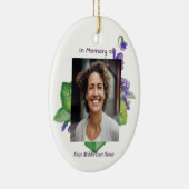Memorial Remembrance Watercolor Wild Violet Keramisch Ornament (Rechts)