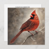 Memorial Rode Kardinaal Herdenking Sympathie Kaart (Voorkant / Achterkant)