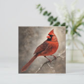 Memorial Rode Kardinaal Herdenking Sympathie Kaart (Staand voorkant)