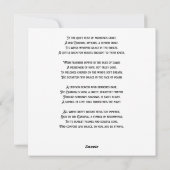 Memorial Rode Kardinaal Herdenking Sympathie Kaart (Achterkant)