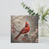 Memorial Rode Kardinaal Herdenking Sympathie Kaart (Staand voorkant)