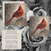 Memorial Rode Kardinaal Herdenking Sympathie Kaart