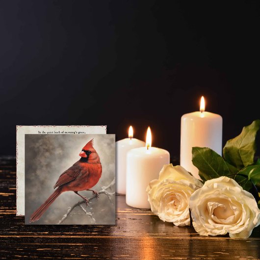 Memorial Rode Kardinaal Herdenking Sympathie Kaart